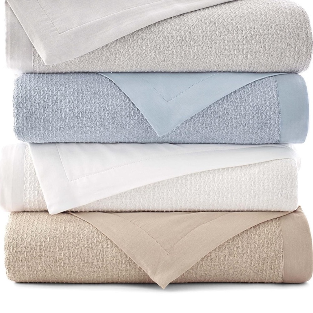 VELLUX satin cotton sheet knit blanket KING beige